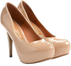 Stilletos Plataforma Beige Taco Aguja Talle 35